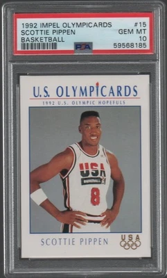 Scottie Pippen ~ 1992 Impel Olympicards Team EE. UU. #15 ~ PSA 10 Foto 1 de 2