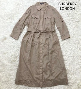 Burberry London Long Sleeve Dress Nova Check Beige Cotton 38/M(US:S) 046948d - Picture 1 of 24