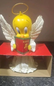 Vintage 1996 Warner Bros. Exclusive Tweety Bird Angel Christmas Tree Topper - Picture 1 of 5
