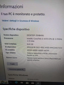Pc 8gb Intel I3 4170 Gpu Ati Windows 10 - Afbeelding 1 van 6