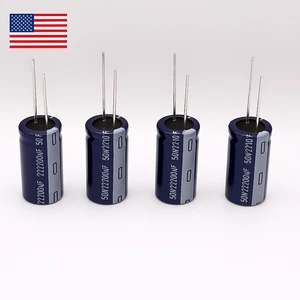 Condensador de plomo radial electrolítico 2200uF 50V ± 20% (4 piezas) la mejor calidad  - Imagen 1 de 2