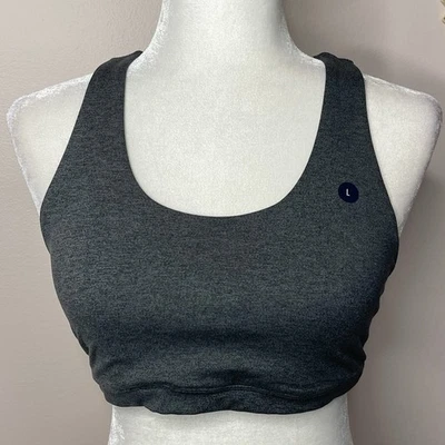 Sujetador deportivo Gilly Hicks de Hollister Go Recharge espalda deportiva (gris) nuevo con etiquetas - grande Foto 1 de 4