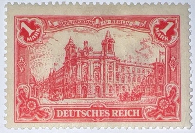 Selos de viagem: selos do Reich alemão Mi 113/ Scott# 111 - 1 marca, MOGH - Imagem 1 de 4