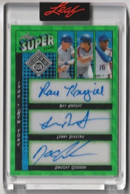 2025 Leaf Seasons In The Sun Super Teams Dwight Gooden Lenny Dykstra Ray Knight - Imagem 1 de 2