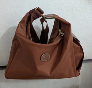 Autentica borsa a tracolla Longchamp tracolla hobo messenger mai usata - Foto 1 di 15