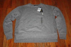 Neu mit Etikett Polo Ralph Lauren Damen-Sweatshirt grau Rundhalsausschnitt Fleece gefüttert Größe XS - Bild 1 von 3