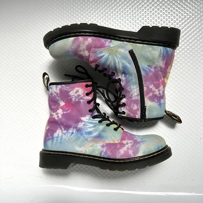 Dr. Martens боя ботинки женский размер 5 галстук краситель радуга цветной стороны молнии 1460Y - Изображение 1 из 4