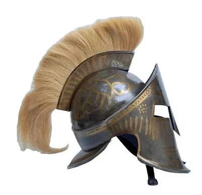 Helmet 300 Spartan King Leonidas Helmet | 18G Steel Medieval Armor Repro Helmet Foto 1 de 4