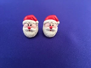 2 Vintage Russ Toys Kids Santa Claus Rings PVC Adjustable Christmas Rings - Picture 1 of 2