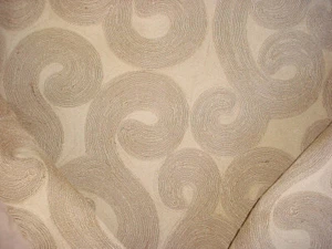 4-5/8Y Weitzner T1077 Zephyr Basket Embroidered Swirl Drapery Upholstery Fabric - Picture 1 of 4