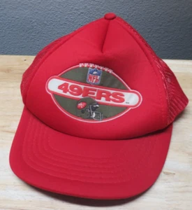 Vintage San Francisco 49ers Mütze Herren Snapback Rot Drew Pearson Trucker Cap 90s - Bild 1 von 7
