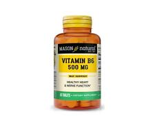 60 TABLETS VITAMIN B 6 500MG Maintains healthy HEART & NERVE function PYRIDOXINE