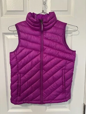 Chaleco acolchado Columbia para niños talla M (10/12) púrpura ajuste regular Foto 1 de 3