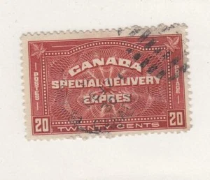 CANADA (MK6091) # E4  FVF-USED  20cts  1930 SPECIAL DELIVERY /HENNA BROWN CV $15 - Imagen 1 de 1