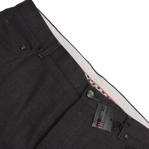 Corneliani NWT Five Pocket Jean Cut Pants Size 58 (US 42) in Gray Wool Blend - Picture 1 of 13