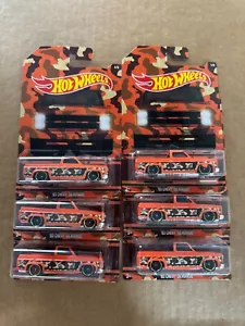 Hot Wheels Lot 6x '83 Chevy Silverado Camouflage Series D78 - Picture 1 of 1