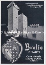 Brolio Chianti, Casa Vinicola, Barone Ricasoli, Firenze, Werbung 1939