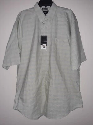 Camisa Bill Blass Be Flexible Para Hombres Sin Arrugas Confort Cuello Flexible XLT 17-17 1/2 Foto 1 de 3