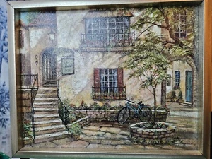 Mirror Framed Ruane Manning, La Maison Du Vin Print, 17 x 15, Signed - Picture 1 of 4