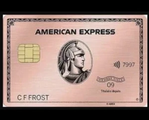 PINK ROSE GOLD American Express METAL card. Cancelled. Collectible - Picture 1 of 2
