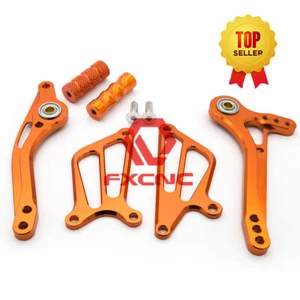 Brake Shift Pedal Lever Wing Rearsets For CBR150 CBR150R CBR125 04-2010 Orange - Picture 1 of 9