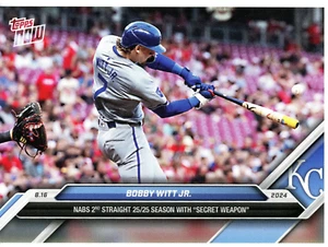 2024 Topps Now "2nd Straight 25/25 Season" #558 Bobby Witt Jr. Royals PR: 2269 - Bild 1 von 2