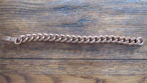 7.5" Solid Copper Heavy Chain Link Bracelet - Picture 1 of 10