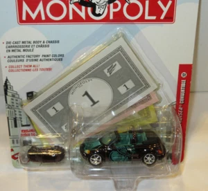 JOHNNY LIGHTNING MONOPOLY BLACK CHROME CHRYSLER PT CRUISER CONVERTIBLE w/ Token - Picture 1 of 6