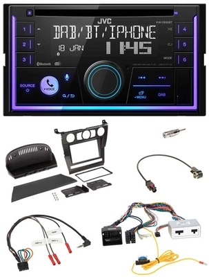 JVC Lenkrad USB 2DIN DAB Bluetooth CD Autoradio für BMW 5er 2007 E60 ohne iDrive - Bild 1 von 4