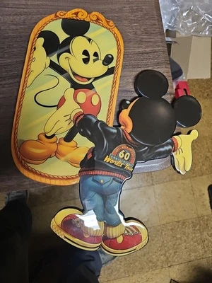 PLACA DE PARED DISNEY MICKEY MOUSE 60 ANIVERSARIO GIRA MUNDIAL 1928 - 1988 18" Foto 1 de 4