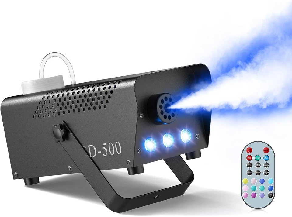 Uking Colorato Macchina Del Fumo,Led Senza Fili 500W Macchina Della Nebbia Con T - Immagine 1 di 4