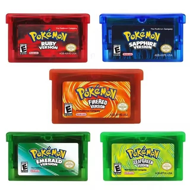 5 POKEMON COLLECTION EMERALD RUBY LEAF SAPP FIRE - NINTENDO GAME BOY ADVANCE GBA - Image 1 of 1