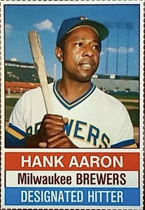 1976 Hostess #94 Hank Aaron Beautiful Sharp No Creases Cut Perfect HOF B - Picture 1 of 2