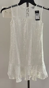 NWT Guess Lace & Sequin Ivory Dress Girls Sz 10 MSRP $69 - Picture 1 of 7