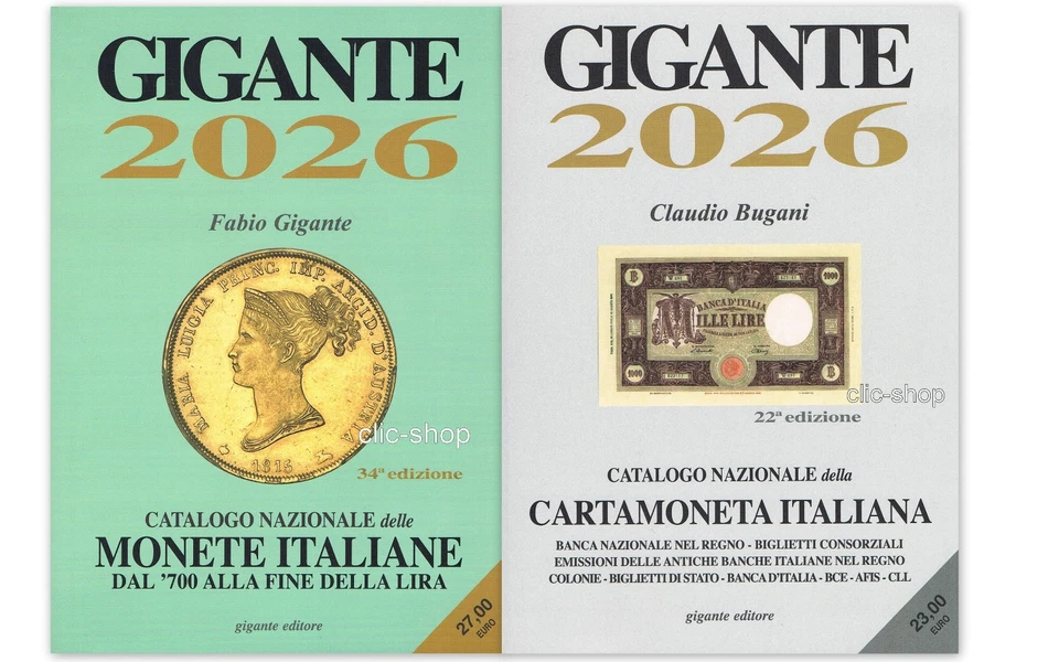 CATALOGO GIGANTE MONETE ITALIANE 2026 nuovo a colori + GIGANTE CARTAMONETA 2026 - Immagine 1 di 1