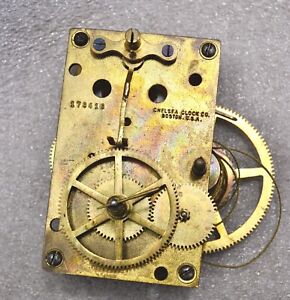 Antique Chelsea 8 Day Weight Driven Banjo Clock Movement for Parts 1928
