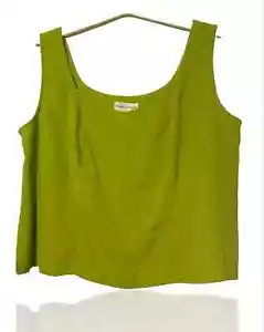 Drapers & Damons Ladies Sz 18 Side Zip Sleeveless Blouse, Lime Green. NS-3 - Picture 1 of 5