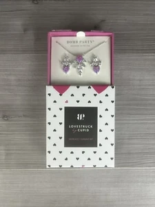 Bomb Party Set Lovestruck By Cupid Sweet And Sparkle RBP6065 Rhodium Plated - Picture 1 of 6