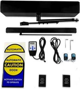 Black Color ADA Automatic Door Opener with Waterproof Acrylic Hand Push Switch - Picture 1 of 8