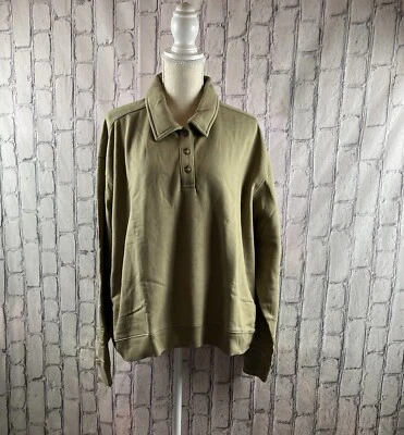 Rosa Victoria Secret Talla: XXL Mujer Oliva Polar Polo Sudadera Bolsillos  Foto 1 de 4