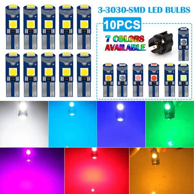 5-20PÇS T5 Wedge 3-3030-SMD Lâmpadas LED 74 Tipo Base Cunha Base Lâmpadas LED Duráveis - Imagem 1 de 4