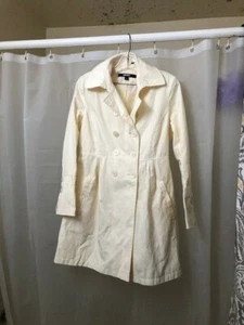 DKNY ~ Elfenbein Trenchcoat Stil Regenmantel Jacke (XS) - Bild 1 von 1
