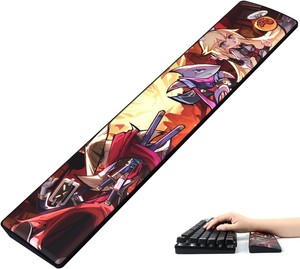 Ajazz PU Leather Anti-slip Memory Foam Keyboard Wrist Rest Holder for Office