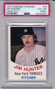 1977 Hostess TWINKIES #79 JIM HUNTER (HOF) PSA 6 (MC) New York YANKEES RARE 
