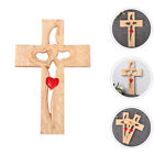 Christian Wooden Desktop Decor Cross Handheld Wooden Cross Holds Wooden Cross