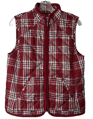 Chaleco Acolchado Croft & Barrow Talla PEQUEÑO Cremallera a Cuadros y Bolsillos Foto 1 de 4