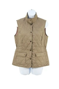Eddie Bauer Women's Quilted Premium Goose Down Vest, Light Brown, S Small EUC - Picture 1 of 9