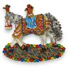 Cavallo del carretto Siciliano in ceramica siciliana - L 30 x h 28 cm ca. con ap