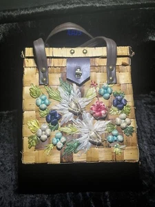 Vintage Bamboo Radiant Straw Purse Philippines - Picture 1 of 10