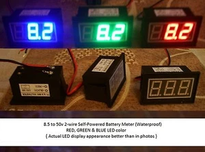 Preissenkung FCB*USA wasserdicht 7-90V BLAU klein 12V 24V Batteriezähler Voltmeter - Bild 1 von 1